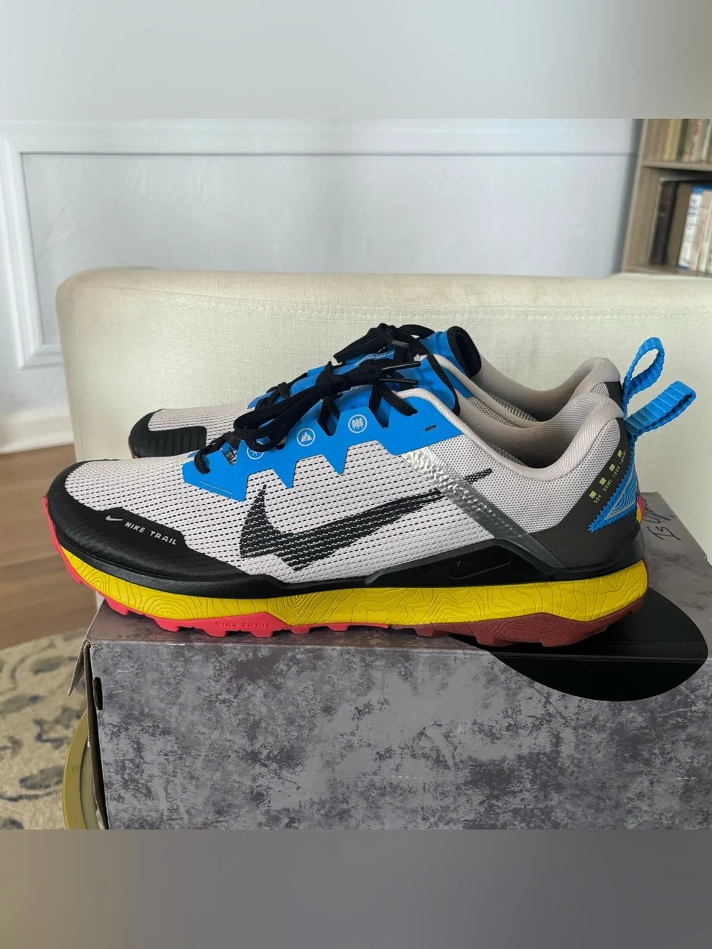 Nike React Wildhorse 8 Trail Running Shoes DR2686-003 Light Iron Ore Sulfur 13